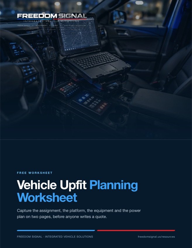 Cover of Vehicle Upfit Planning Worksheet